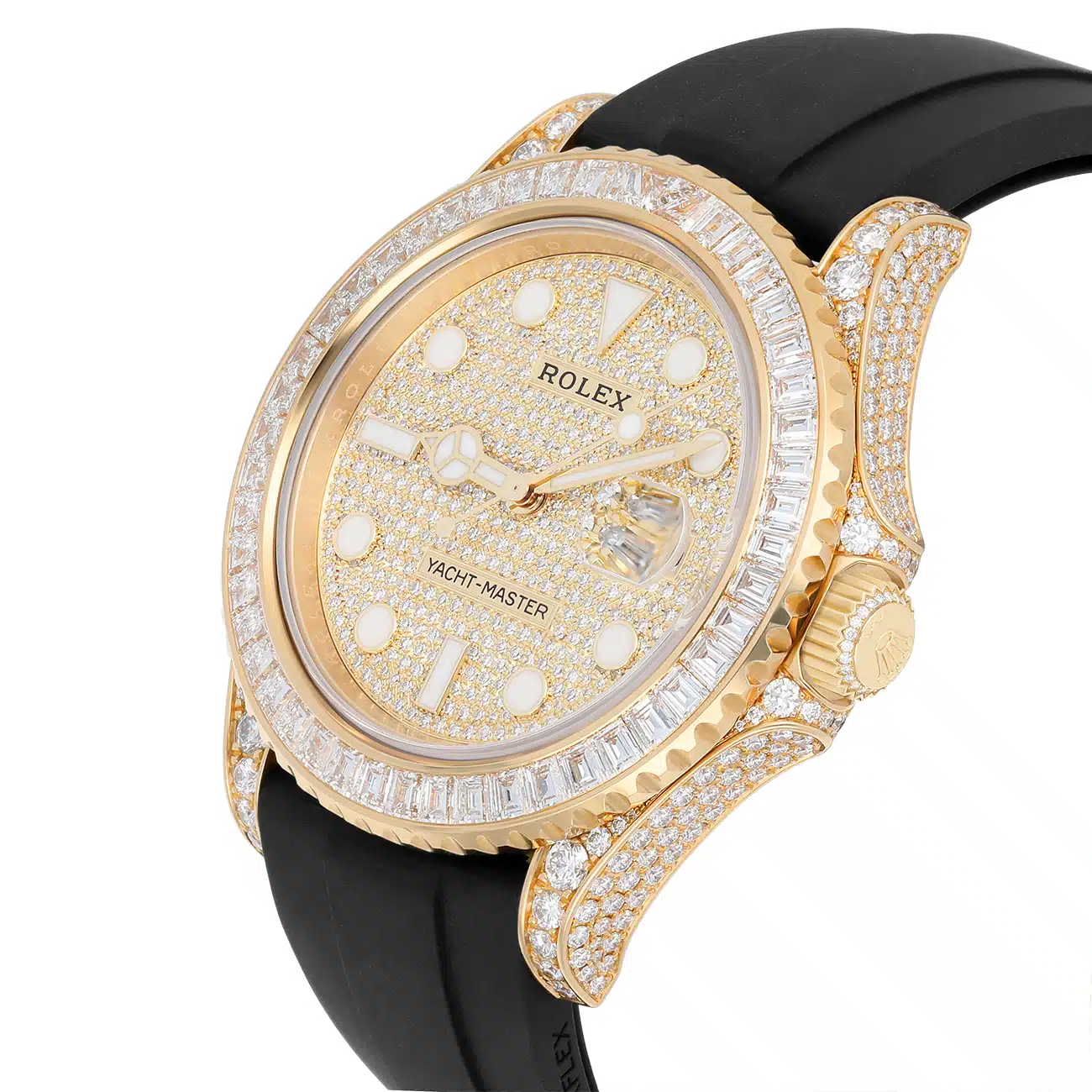 Rolex Yacht-Master 226668TBR-0001 42mm Pave Diamond Dial Baguette Diamond Bezel Oysterflex Strap Yellow Gold -2024 – image 3