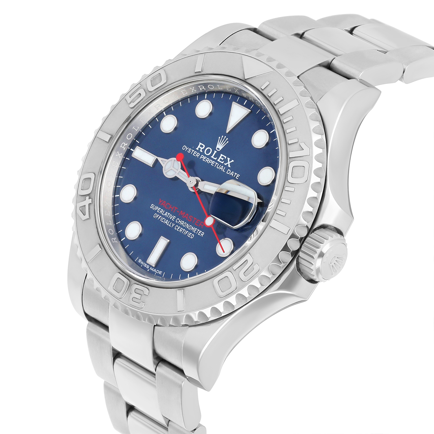 Rolex Yacht-Master 116622 40mm Bright Blue Dial Oyster Bracelet Oystersteel/Platinum Watch - Image 6
