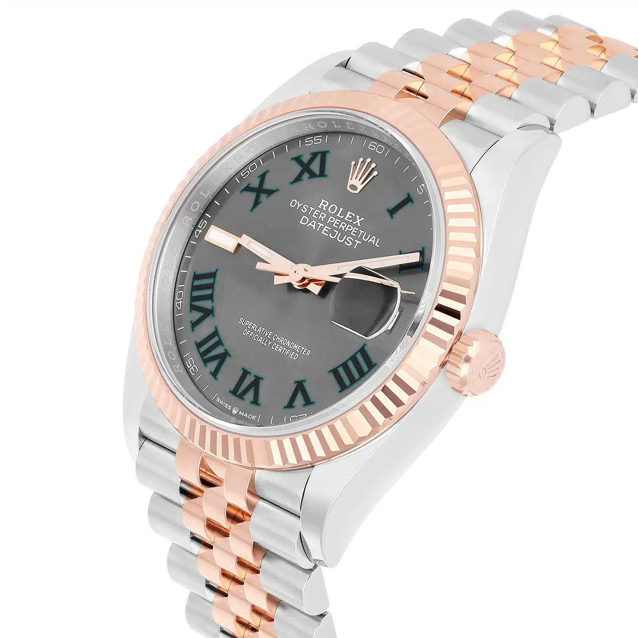 Rolex Datejust 126231-0029 36MM Wimbledon Roman Dial Jubilee Bracelet Stainless Steel&Rose Gold Watch 2024 – image 7