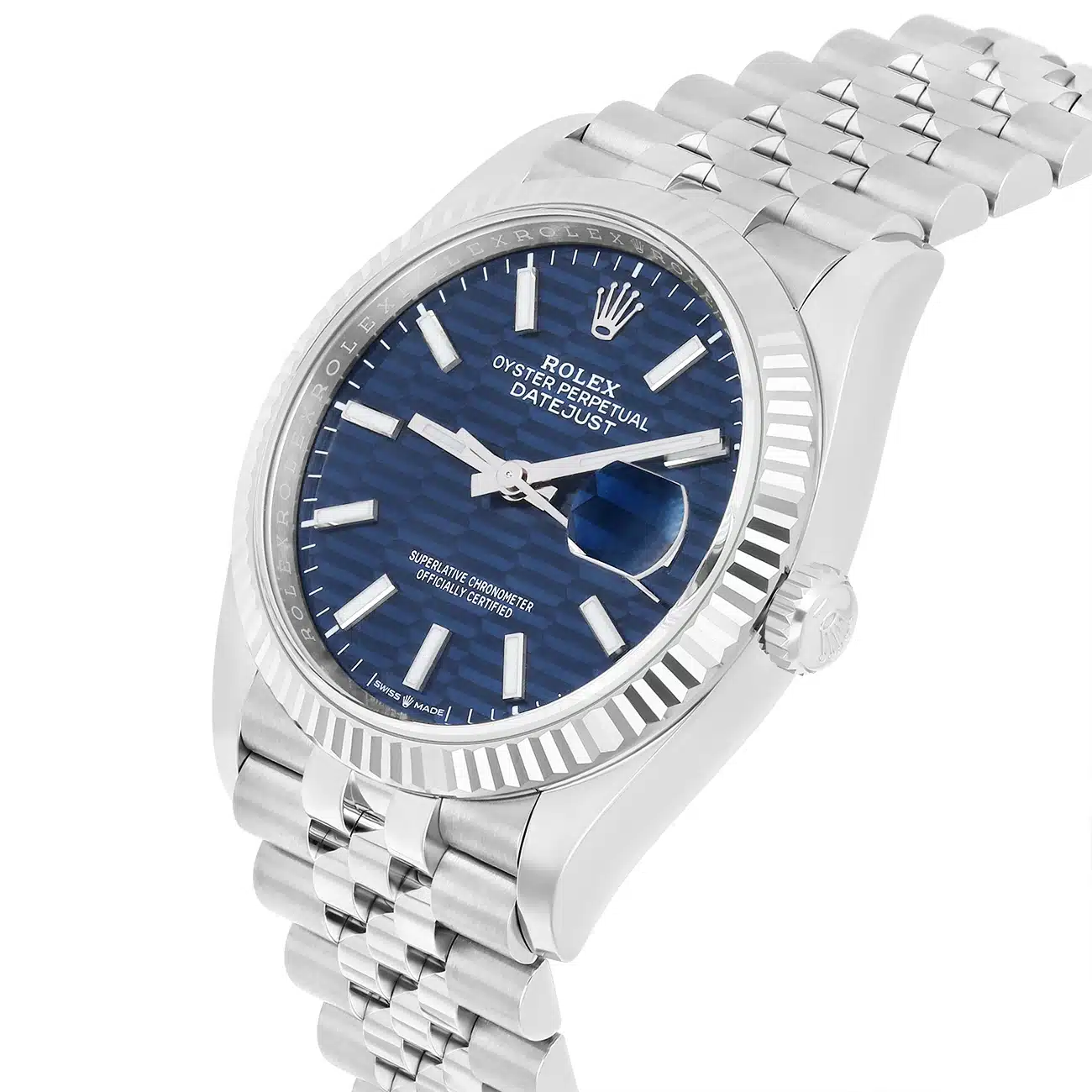 Rolex Datejust 126234-0049 36mm Blue Motif Dial jubilee Bracelet Stainless Steel Watch – image 7