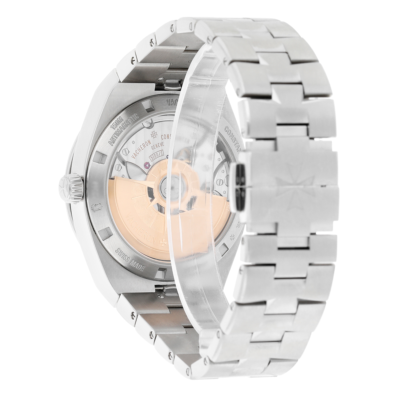 Vacheron Constantin Overseas 4520V/210A-B128 Blue Dial Fixed Bezel Stainless Steel Watch