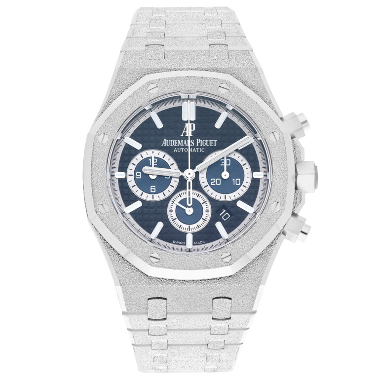 Audemars Piguet Royal Oak 26331BC.GG.1224BC.03 Frosted Chronograph Black Dial White Gold Watch