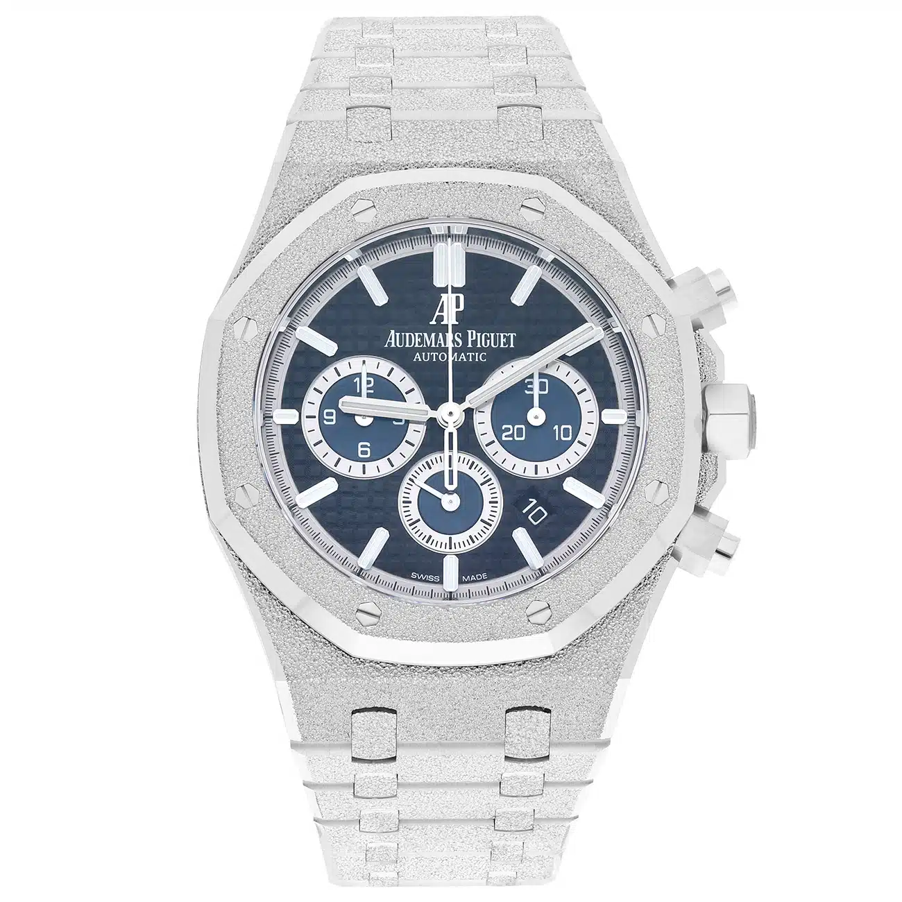 Audemars Piguet Royal Oak 26331BC.GG.1224BC.03 Frosted Chronograph Black Dial White Gold Watch