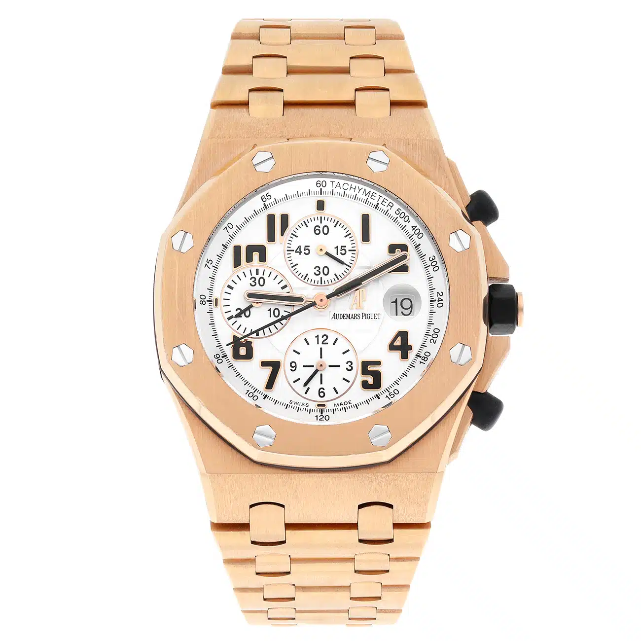 Audemars Piguet Royal Oak Offshore 26170OR rose gold watch, dial detail