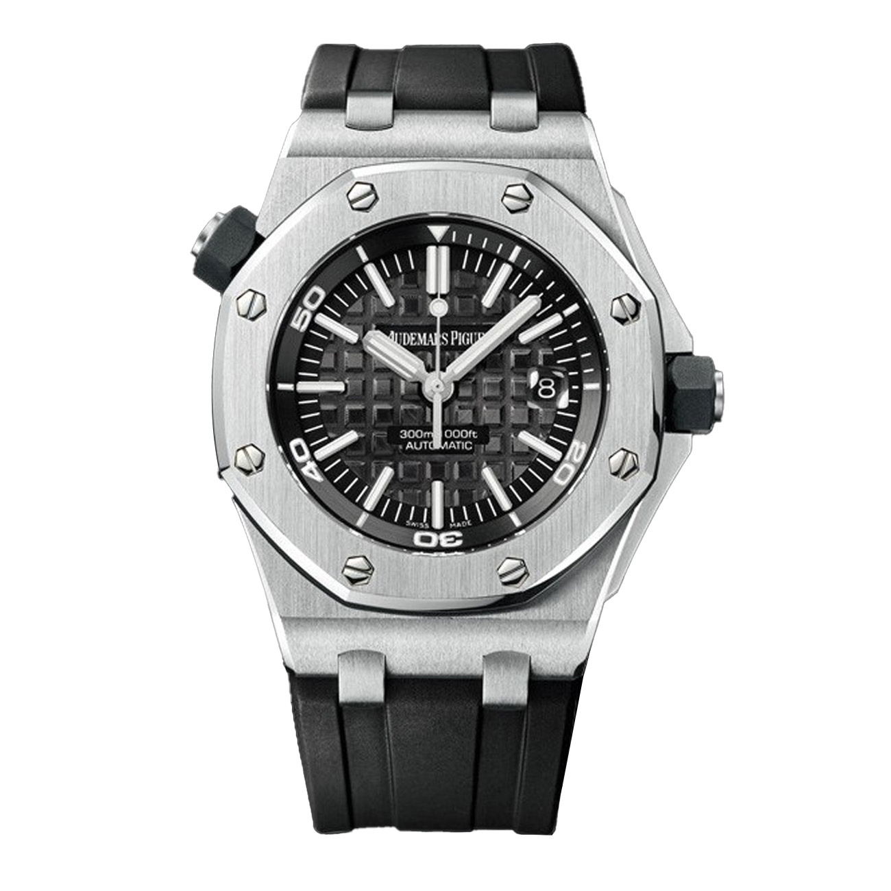 Audemars Piguet Royal Oak Offshore 15703ST.OO.A002CA.01 42mm Rubber Strap Stainless Steel Watch