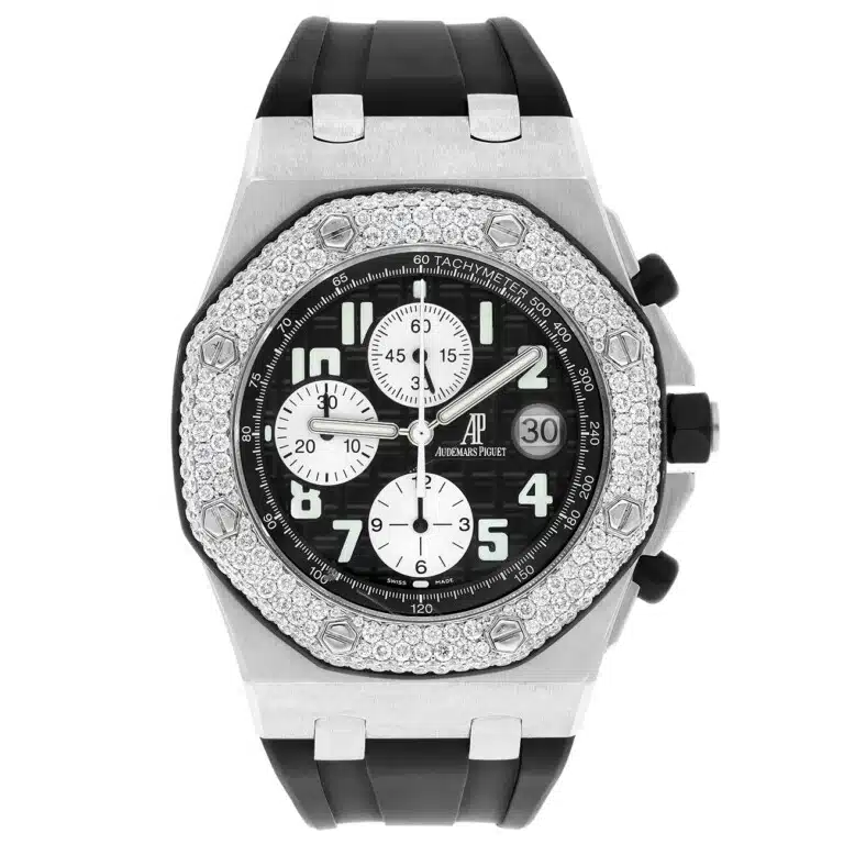 Audemars Piguet Royal Oak Offshore 25940SK.OO.D002CA.01 42mm Chronograph Black Dial Diamond Bezel Watch