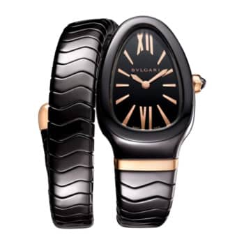 Bvlgari Serpenti Spiga 102734 35mm Black Dial Fixed Bezel Ceramic Watch - 2018