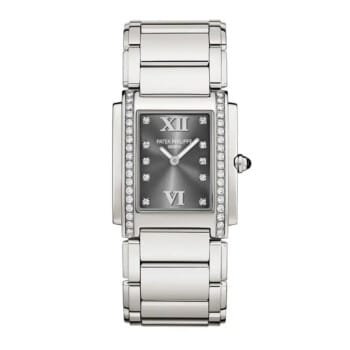 Patek Philippe Twenty-4 4910/10A-010 stainless steel watch, grey diamond dial