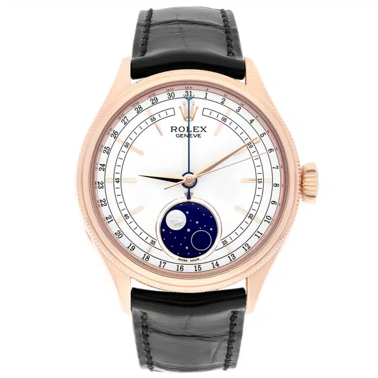 Rolex Cellini 50535-0002 39mm Moonphase White Dial 18K Rose Gold Watch 2019 – image 2