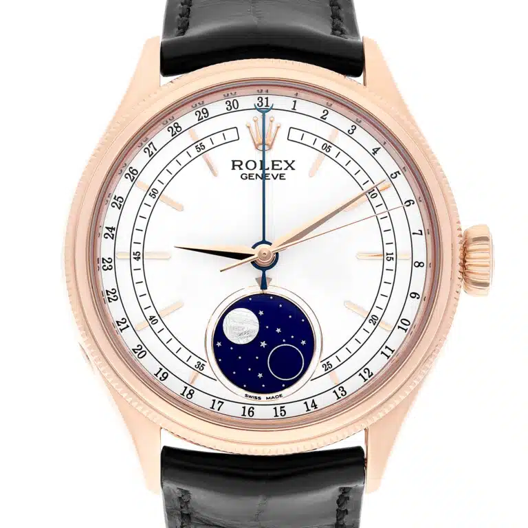 Rolex Cellini 50535-0002 39mm Moonphase White Dial 18K Rose Gold Watch 2019 – image 3