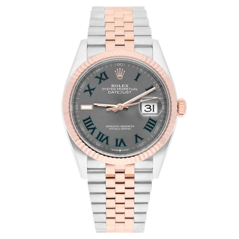 Rolex Datejust 126231-0029 36MM Wimbledon Roman Dial Jubilee Bracelet Stainless Steel&Rose Gold Watch 2024 – alternate view