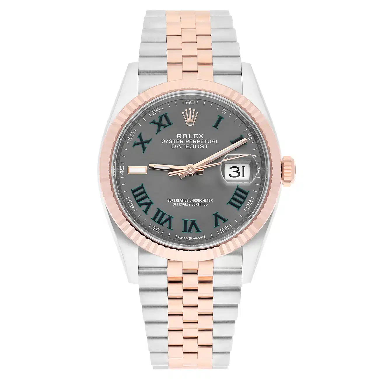 Rolex Datejust 126231-0029 36MM Wimbledon Roman Dial Jubilee Bracelet Stainless Steel&Rose Gold Watch 2024 – image 2