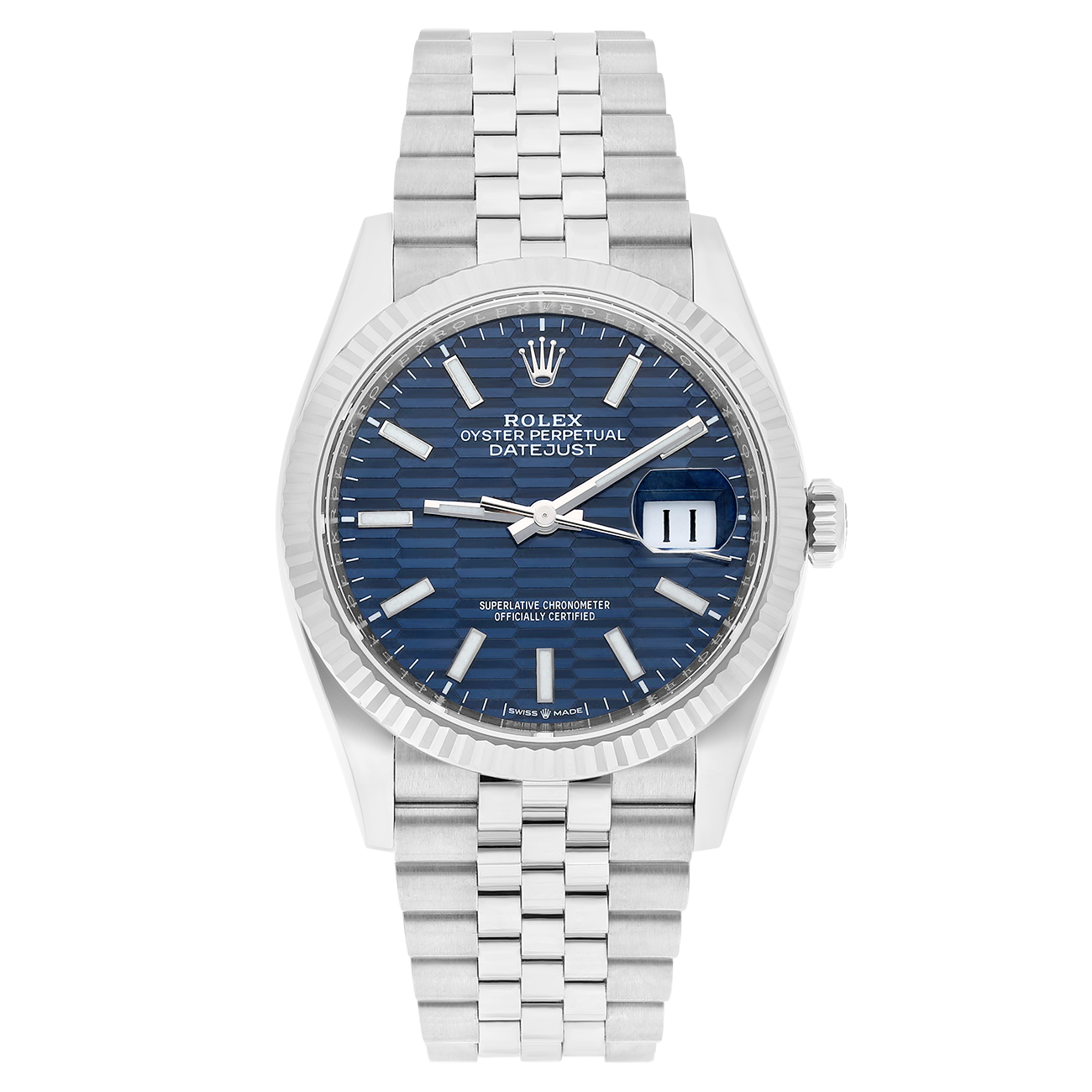 Rolex Datejust 126234-0049 36mm Blue Motif Dial jubilee Bracelet Stainless Steel Watch - 2022
