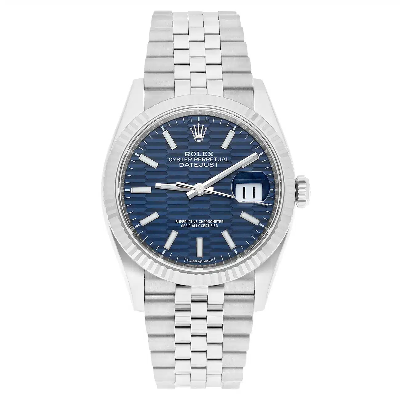 Rolex Datejust 126234-0049 36mm Blue Motif Dial jubilee Bracelet Stainless Steel Watch – image 2