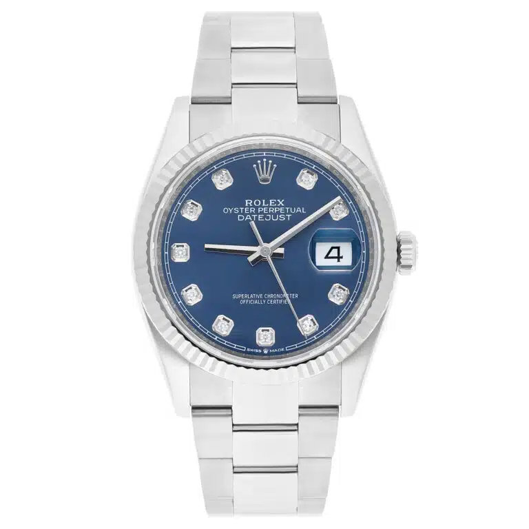 Rolex Datejust 126234-0038 36mm Blue Diamond Dial Fluted Bezel Oyster Bracelet Stainless Steel Watch 2020 – image 2