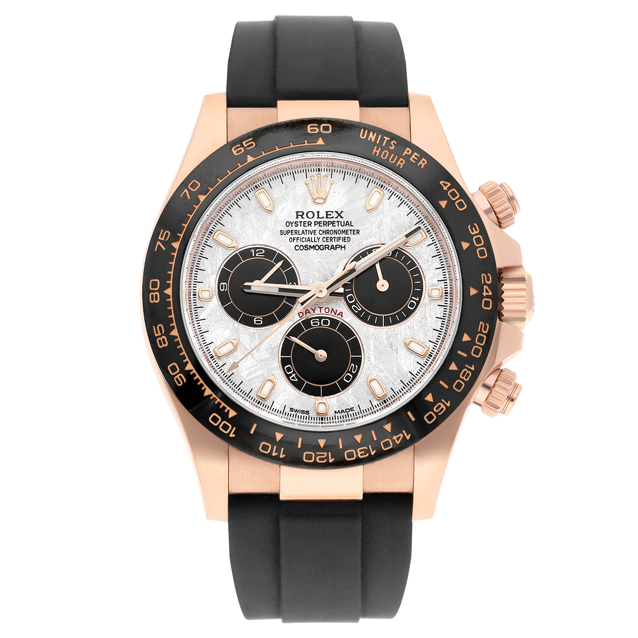 Rolex Daytona 116515LN-0055 Cosmograph Meteorite Dial Oysterflex Rose Gold Watch 2021