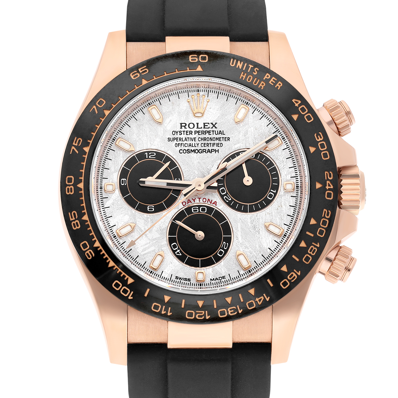 Rolex Daytona 116515LN-0055 Cosmograph Meteorite Dial Oysterflex Rose Gold Watch 2021