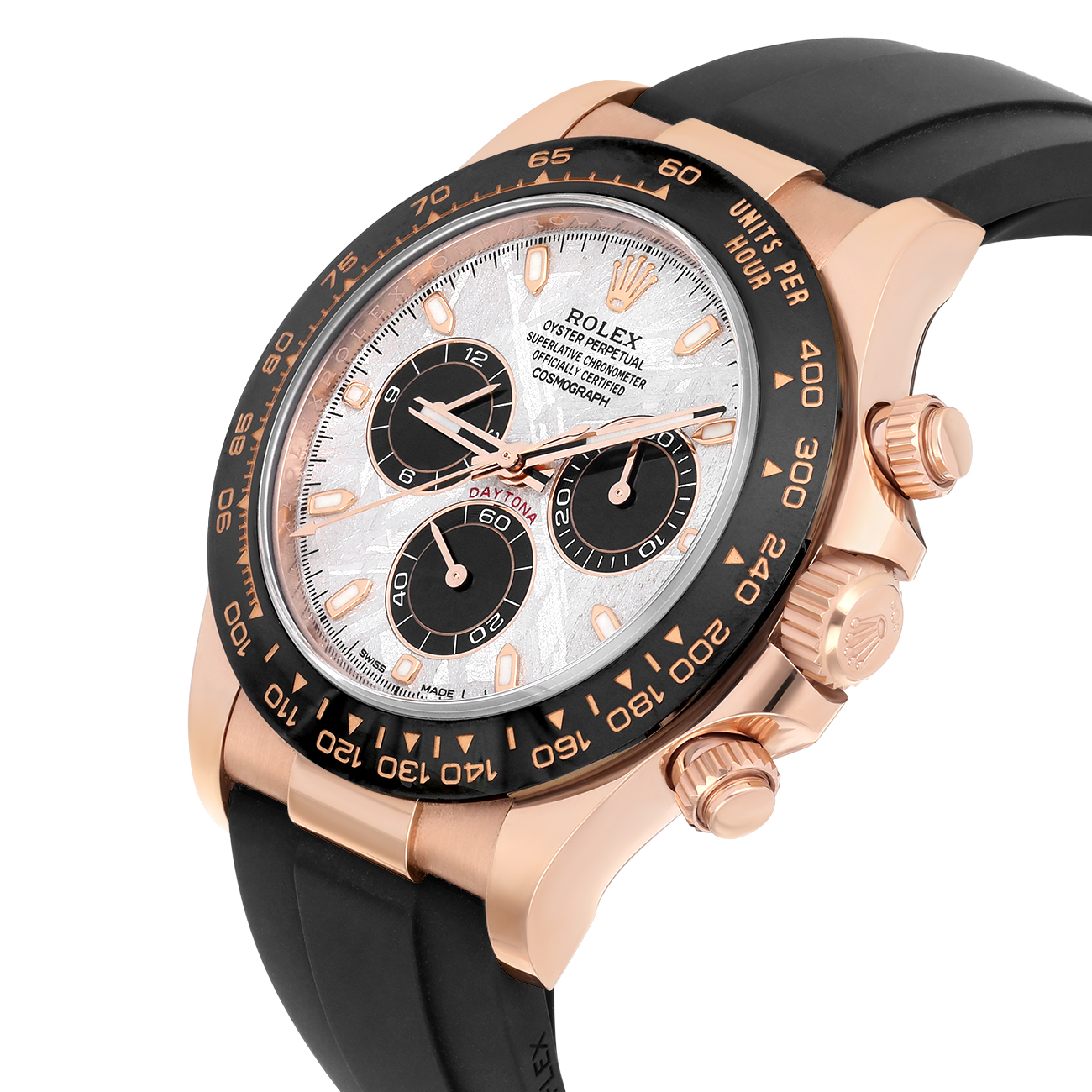 Rolex Daytona 116515LN-0055 Cosmograph Meteorite Dial Oysterflex Rose Gold Watch 2021