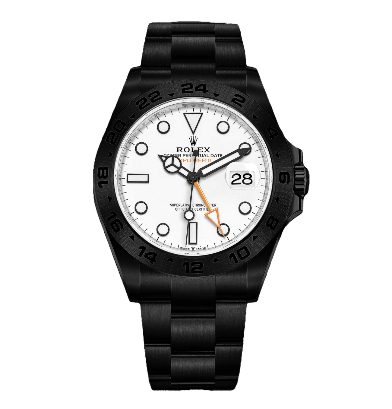 Rolex Explorer II Black PVD/DLC Coated Stainless Steel Watch White Dial 216570