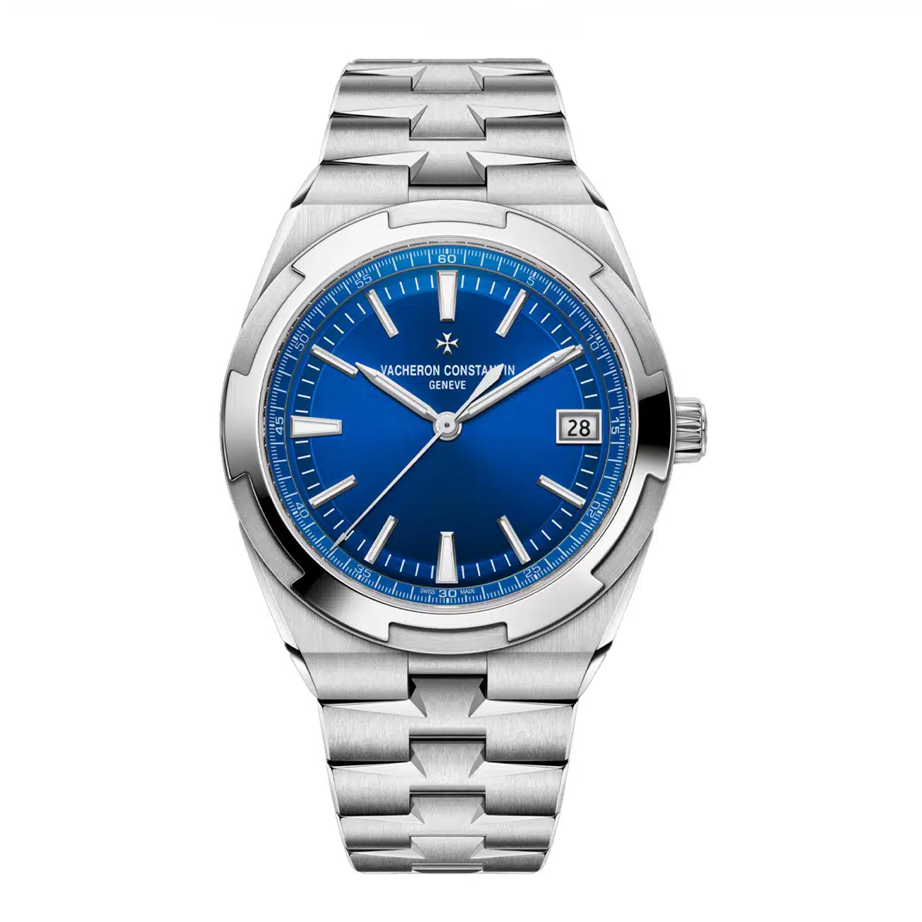 Vacheron Constantin Overseas 4520V/210A-B128 Blue Dial Fixed Bezel Stainless Steel Watch
