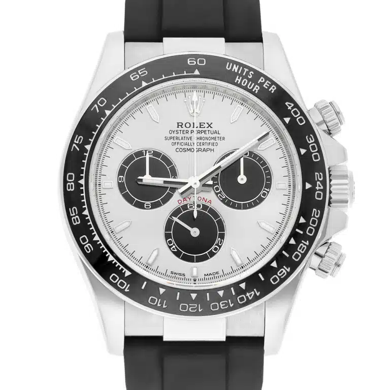 Rolex Daytona 126519ln-0006 40mm Grey Index Dial Black Rubber Strap White Gold Watch - 2025 – image 3