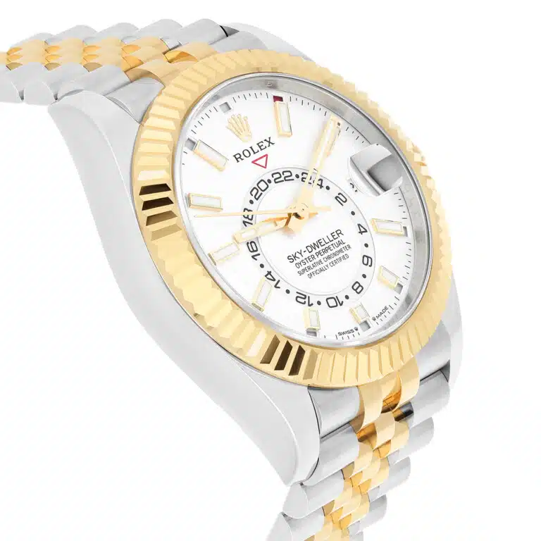 Rolex Sky-Dweller 336933-0006 Fluted Bezel White Index Dial Two Tone Jubilee Bracelet – image 6