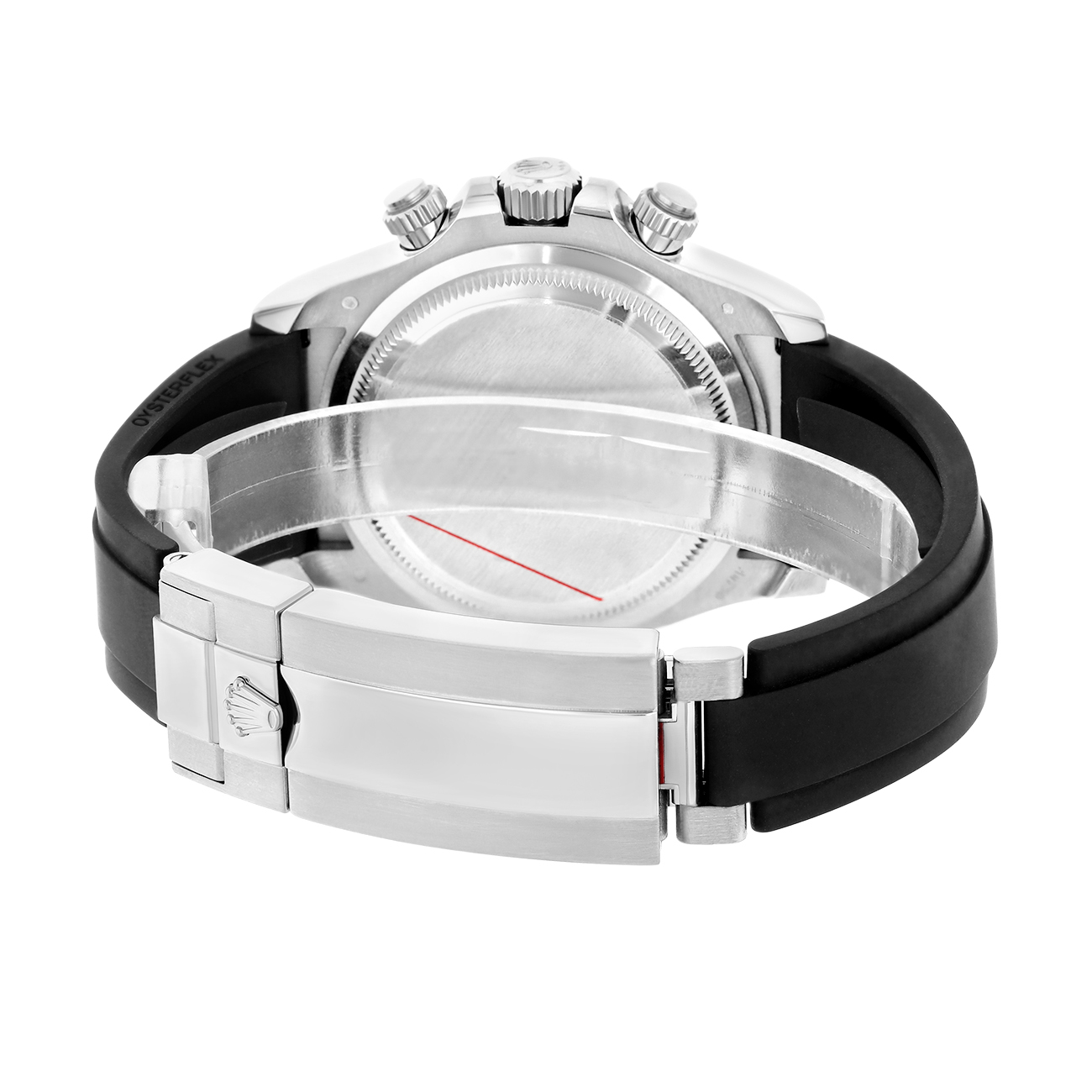 Rolex Daytona 126519ln-0006 40mm Grey Index Dial Black Rubber Strap White Gold Watch - 2025