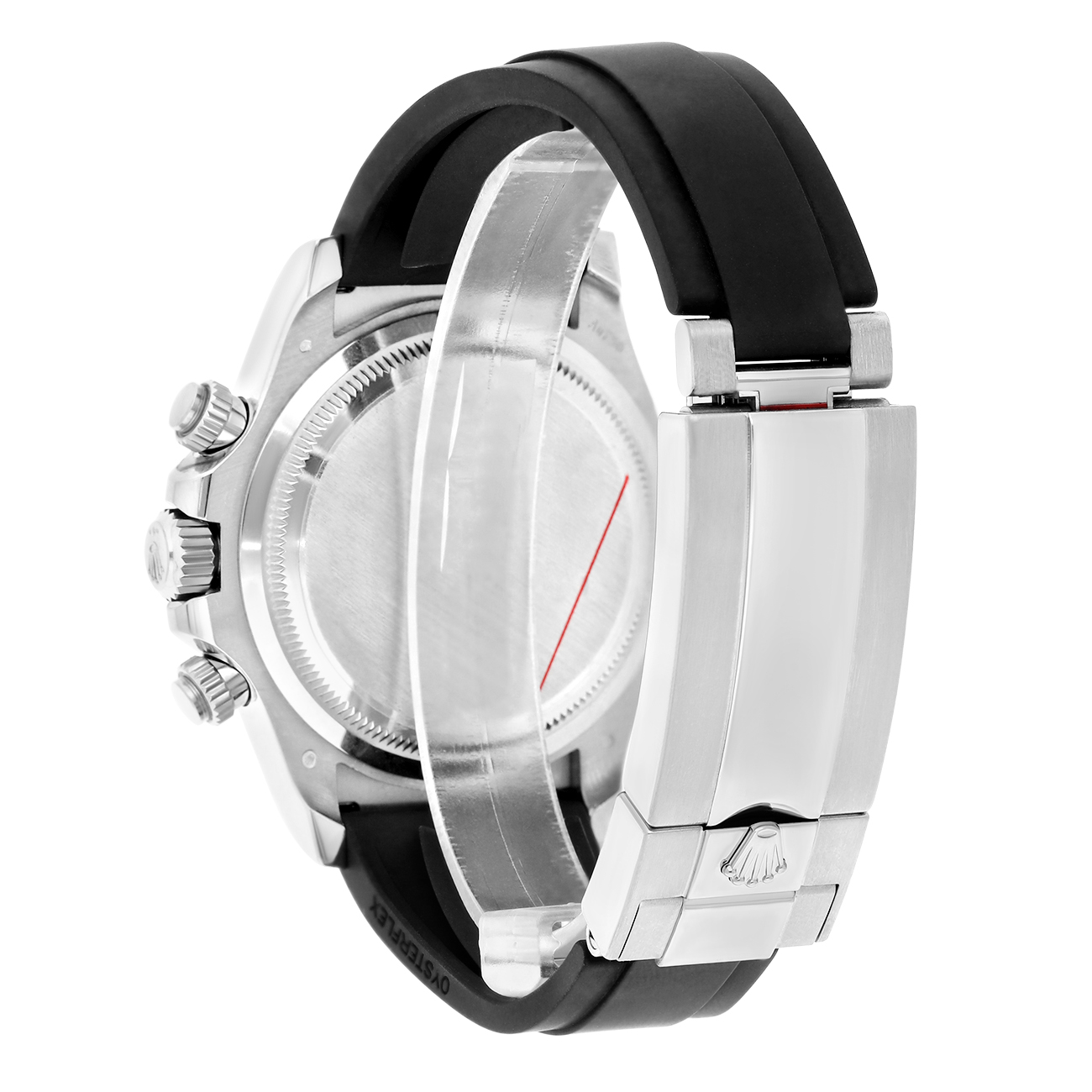 Rolex Daytona 126519ln-0006 40mm Grey Index Dial Black Rubber Strap White Gold Watch - 2025