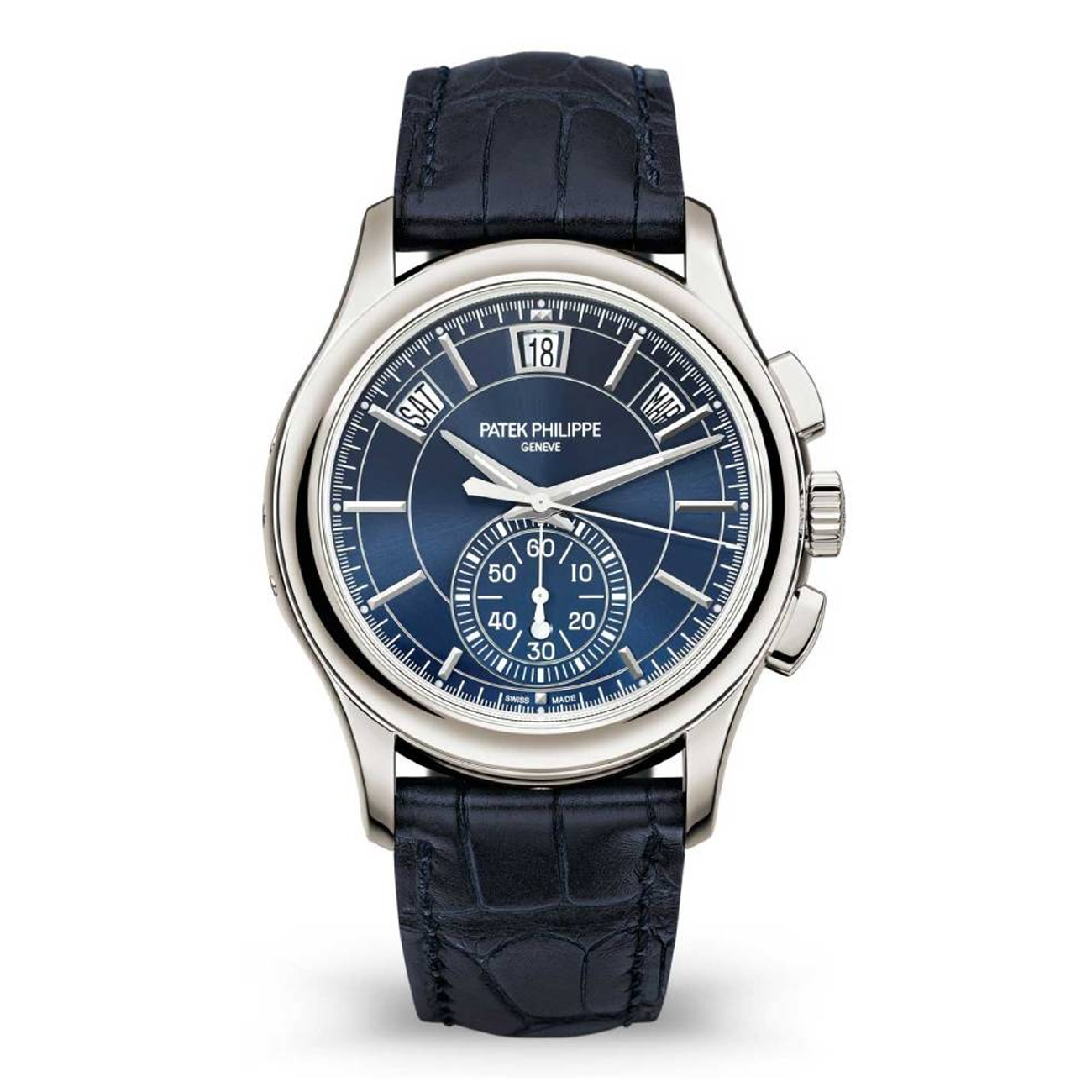 Patek Philippe Annual Calendar 5905P-001 42mm Platinum with Blue Dial Watch - 2018
