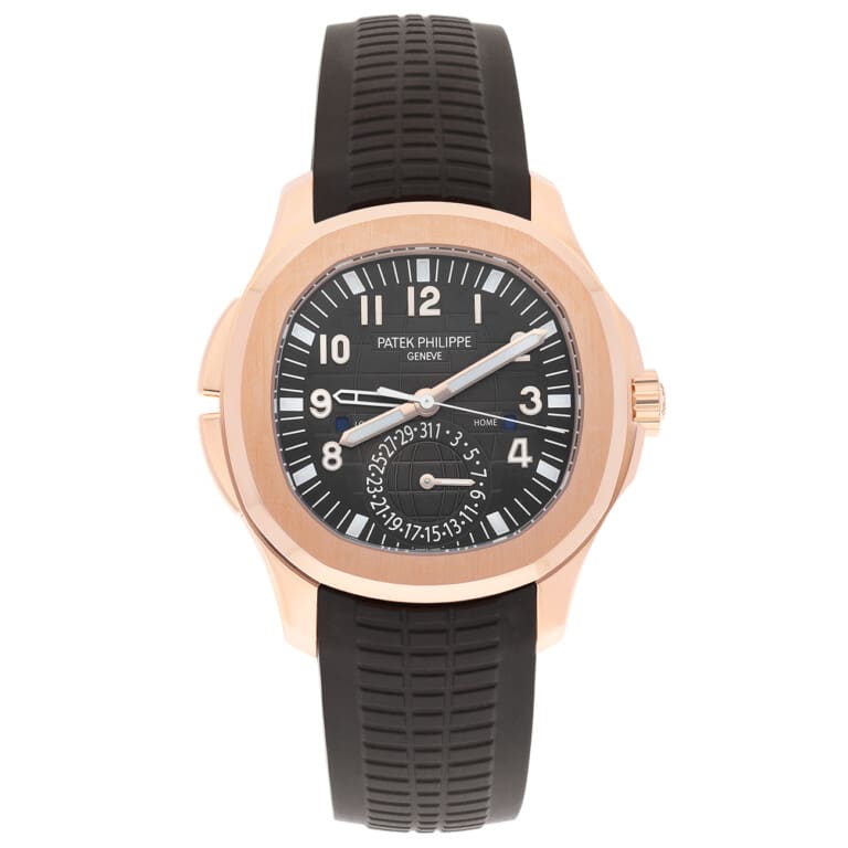 Patek Philippe Aquanaut 5164R-001 rose gold watch, dial detail