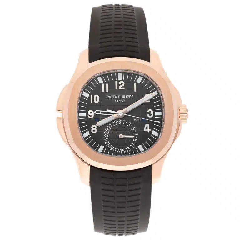 Patek Philippe Aquanaut 5164R-001 rose gold watch, dial detail