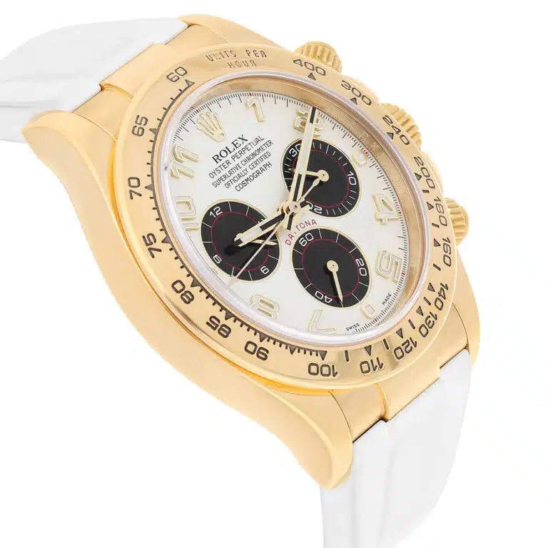 Rolex Cosmograph Daytona 116518 40mm White Arabic Dial Tachymeter Bezel Yellow Gold Watch 2013 – image 5