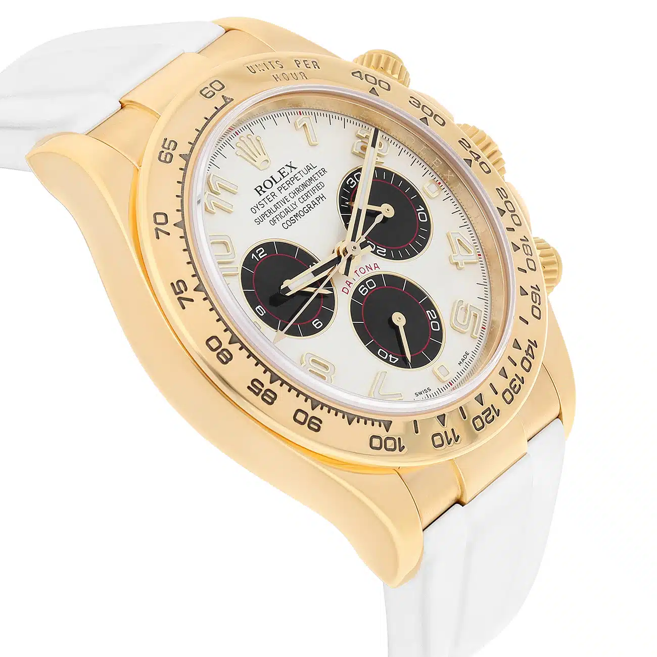 Rolex Cosmograph Daytona 116518 40mm White Arabic Dial Tachymeter Bezel Yellow Gold Watch 2013 – image 5
