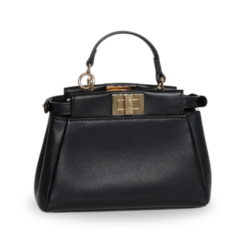 Fendi - Nappa Micro Peekaboo Iconic Satchel Black (Pre-Owned)