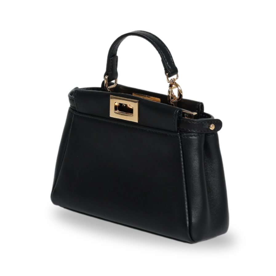 Fendi - Nappa Micro Peekaboo Iconic Satchel Black (Pre-Owned)