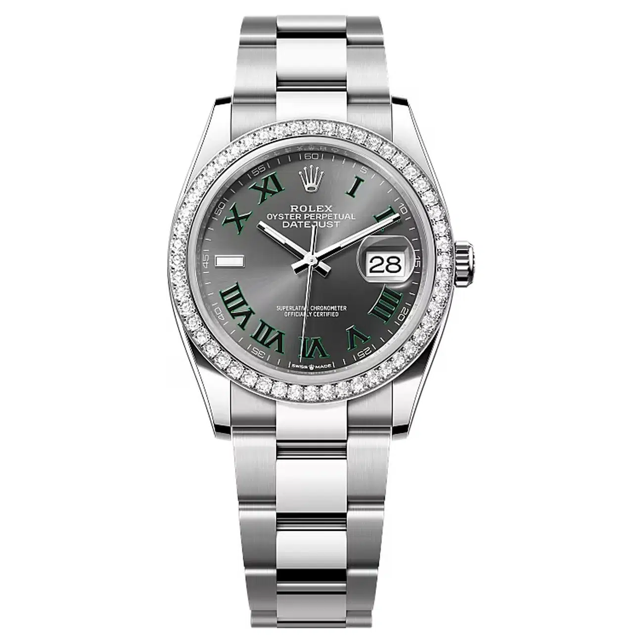 rolex-126284rbr-0038 Rolex Datejust 126284RBR-0038 Slate Dial 36 MM Oyster Bracelet