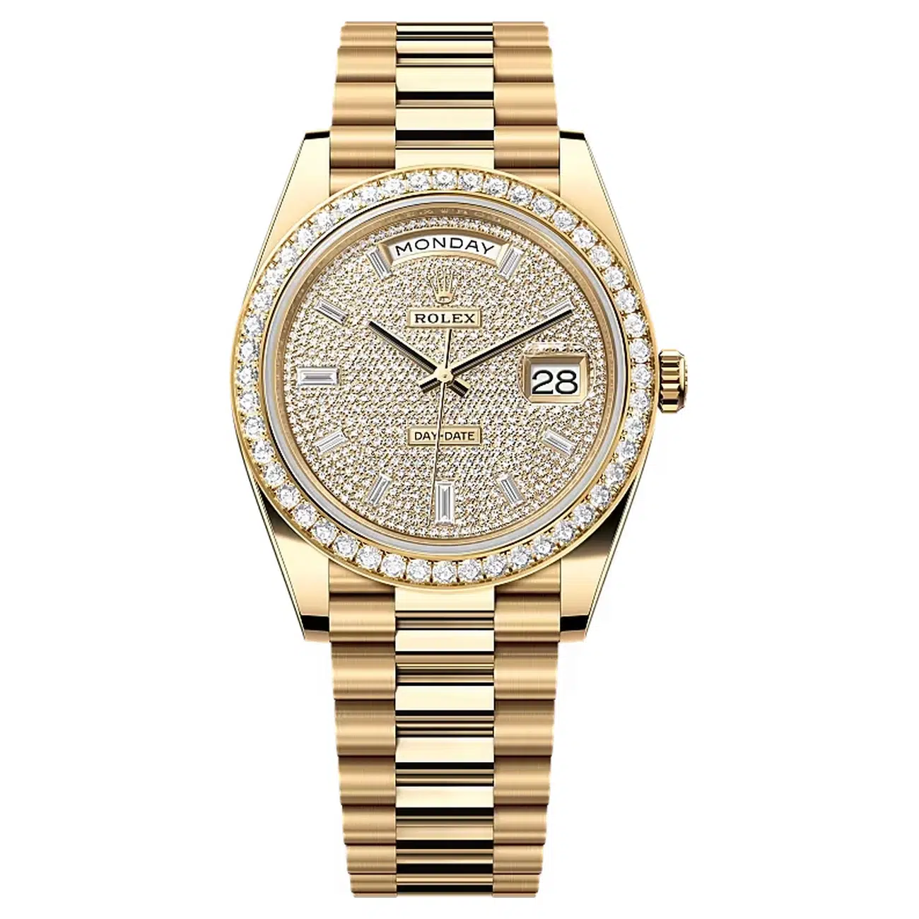 rolex-228348rbr-0037 Rolex Day-Date 228348RBR-0037 Diamond-Paved Dial 40 MM President Bracelet
