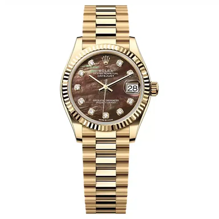Rolex Datejust 278278-0038 Black Mother of Pearl Dial 31 MM President Bracelet