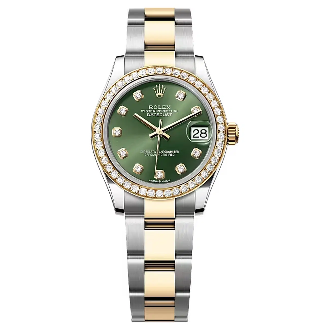 rolex-278383rbr-0029 Rolex Datejust 278383RBR-0029 Olive Green Dial 31 MM Oyster Bracelet