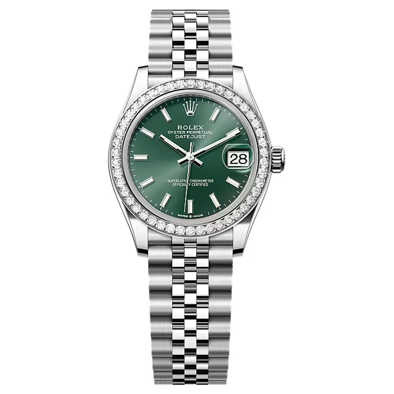 rolex-278384rbr-0022 Rolex Datejust 278384RBR-0022 Mint Green Dial 31 MM Jubilee Bracelet