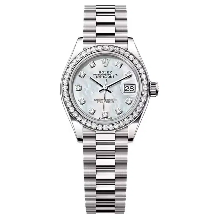 Rolex Lady-Datejust 279139RBR-0008 mother-of-pearl dial, diamond bezel, President bracelet