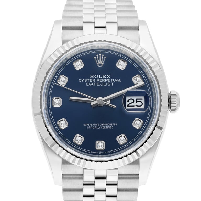 Rolex Datejust 126234-0037 36mm Blue Diamond Dial Stainless Steel Watch 2025 – alternate view