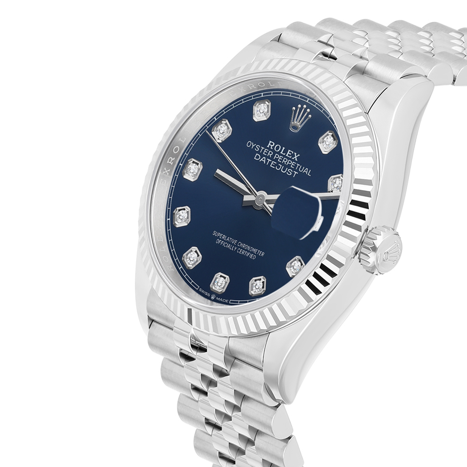 Rolex Datejust 126234-0037 36mm Blue Diamond Dial Stainless Steel Watch 2025 - Image 4