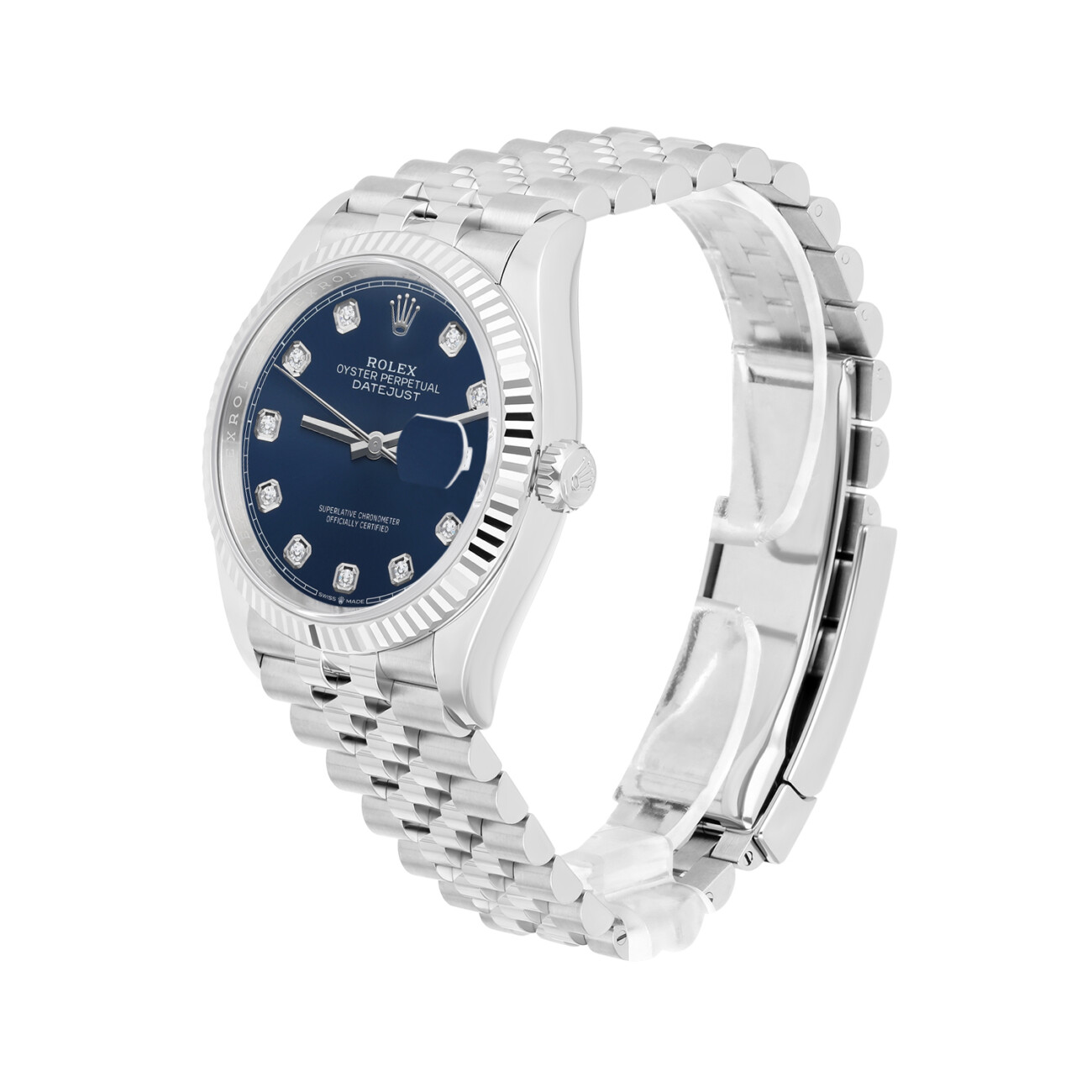 Rolex Datejust 126234-0037 36mm Blue Diamond Dial Stainless Steel Watch 2025