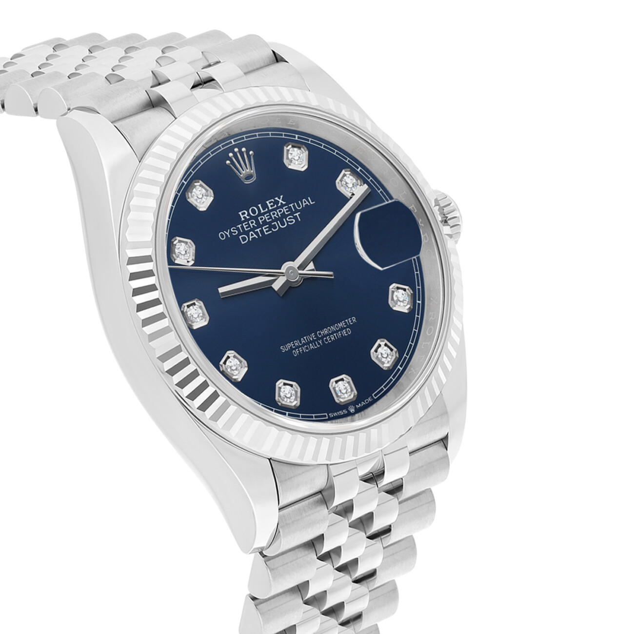 Rolex Datejust 126234-0037 36mm Blue Diamond Dial Stainless Steel Watch 2025