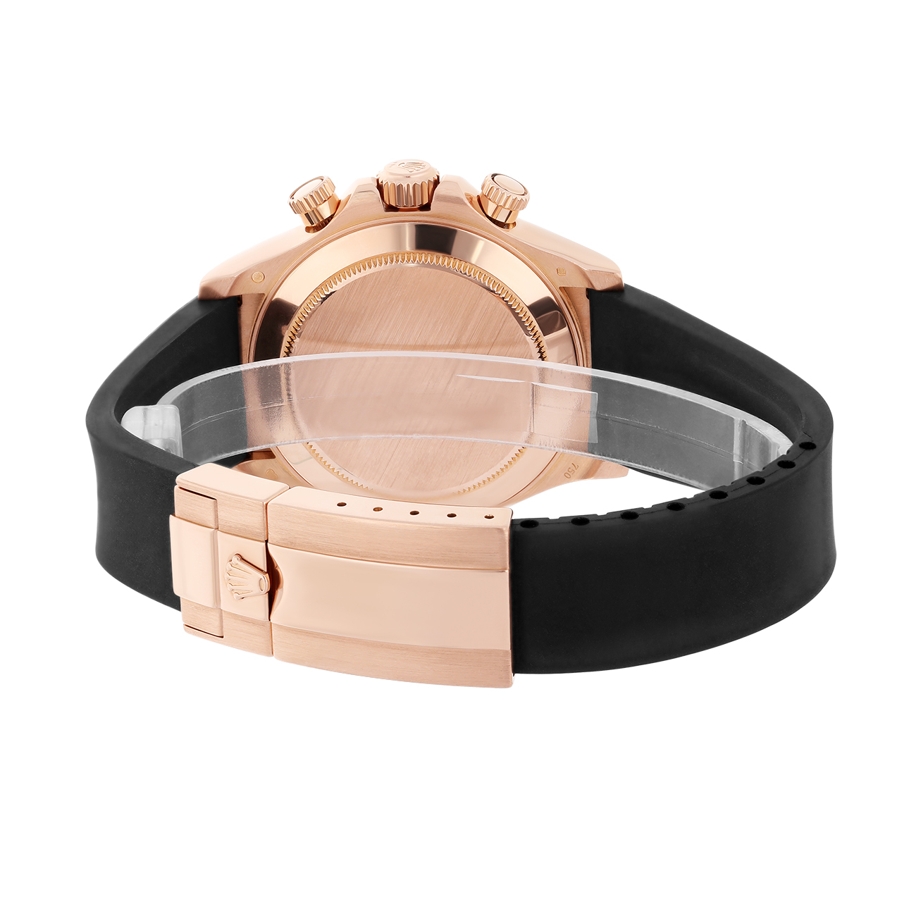 Rolex Cosmograph Daytona 116515ln-0015 40mm Chocolate Arabic Dial Black Rubber Strap Rose Gold Watch