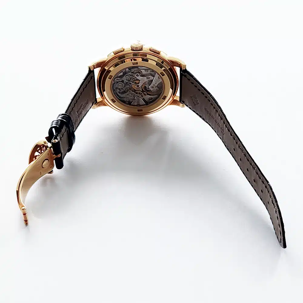Patek Philippe Complications 5070J-001 42mm Black Dial Brown Strap Yellow Gold Watch – image 6