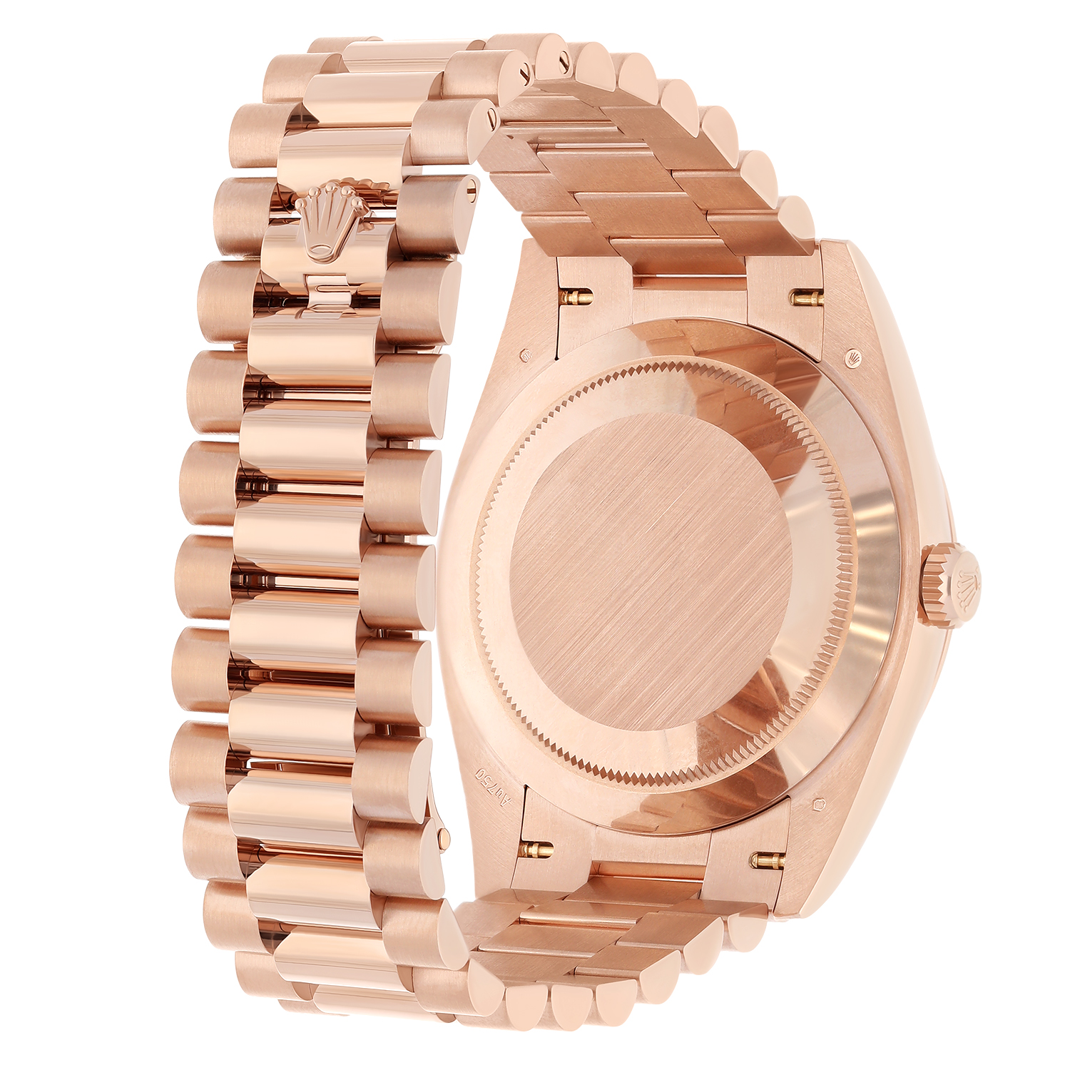 Rolex Day-Date 228235-0025 40 Fluted Bezel Green Bevelled Roman Dial President Bracelet Rose Gold Watch 2025 - Image 9