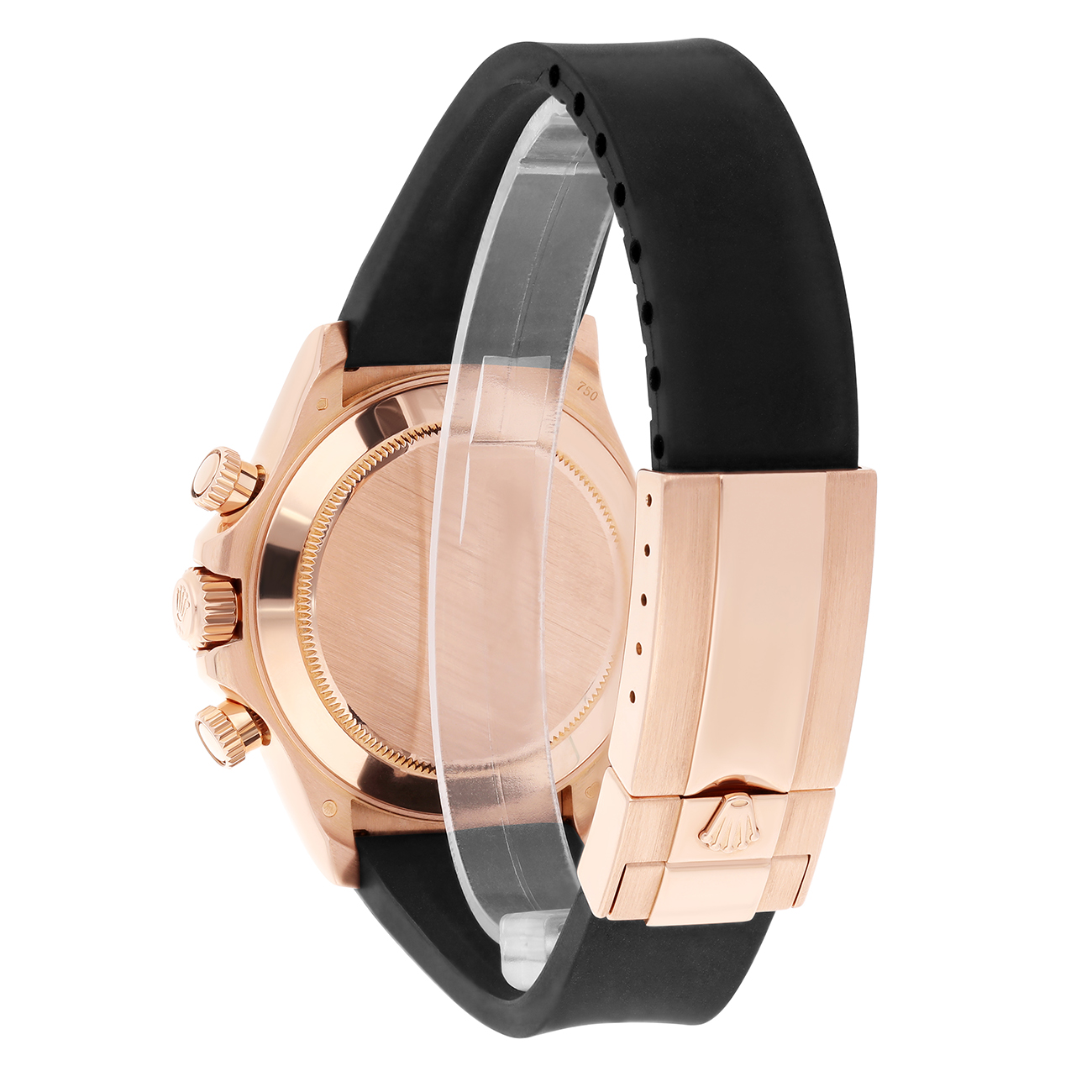 Rolex Cosmograph Daytona 116515ln-0015 40mm Chocolate Arabic Dial Black Rubber Strap Rose Gold Watch