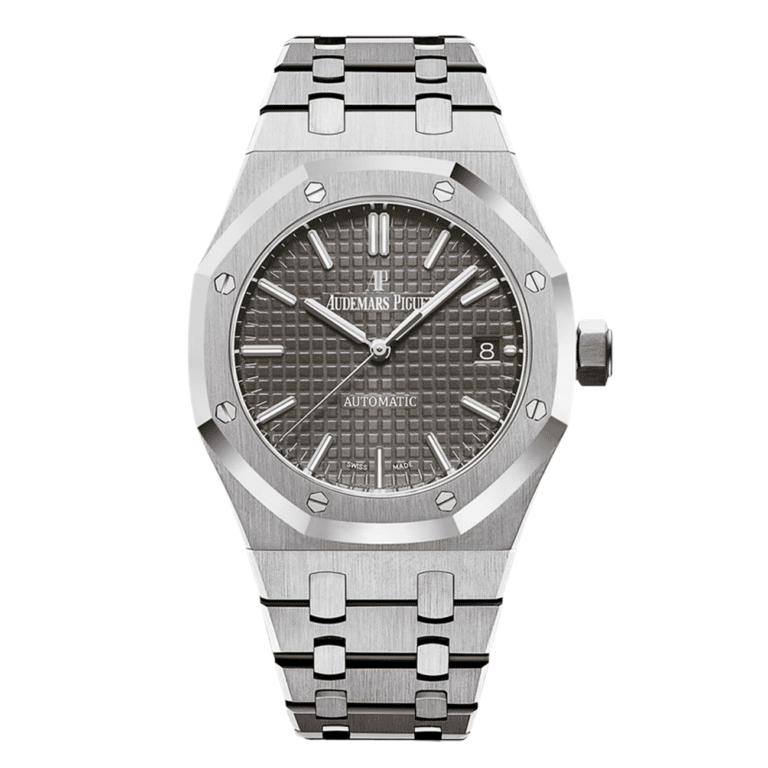 Audemars Piguet Royal Oak 15450ST.OO.1256ST.02 Grey Dial “Grande Tapisserie” Stainless Steel Watch – 2021